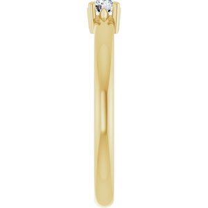 14K Yellow Gold 3.2 mm Round Ring Mounting – image 7