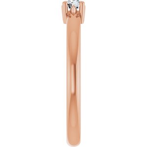 10K Rose Gold 3.2 mm Round Ring Mounting – image 7