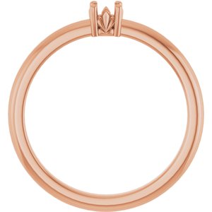 10K Rose Gold 3.2 mm Round Ring Mounting – image 4