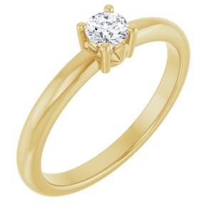 18K Yellow Gold 3.75 mm Round Ring Mounting