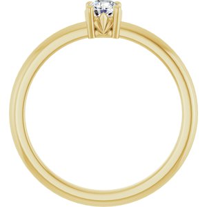 18K Yellow Gold 3.75 mm Round Ring Mounting – image 3