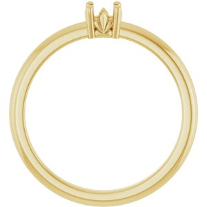 14K Yellow Gold 3.75 mm Round Ring Mounting – image 4