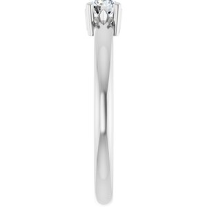 10K X1 White Gold 3.75 mm Round Ring Mounting – image 7