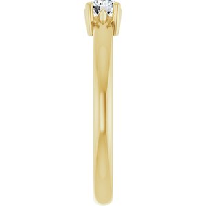 10K Yellow Gold 3.75 mm Round Ring Mounting – image 7