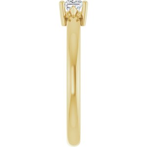 18K Yellow Gold 3.25x3.25 mm Square Ring Mounting – image 7