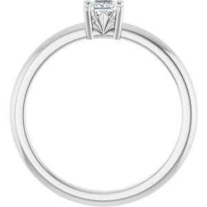 10K X1 White Gold 3.25x3.25 mm Square Ring Mounting – image 3