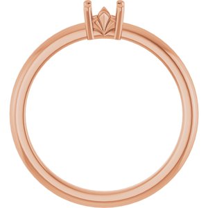 18K Rose Gold 3.25x3.25 mm Square Ring Mounting – image 4