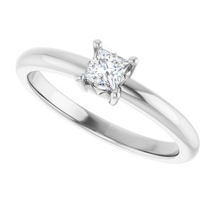 Continuum Sterling Silver 3.25x3.25 mm Square Ring Mounting – image 8