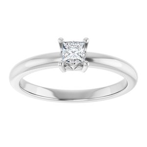 10K X1 White Gold 3.25x3.25 mm Square Ring Mounting – image 5