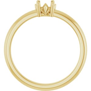 18K Yellow Gold 5x3.5 mm Oval Ring Mounting – image 4