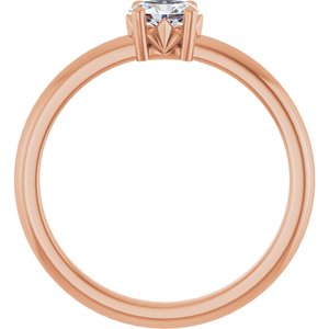 18K Rose Gold 5x3.5 mm Oval Ring Mounting – image 3