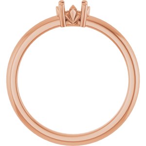 14K Rose Gold 5x3.5 mm Oval Ring Mounting – image 4