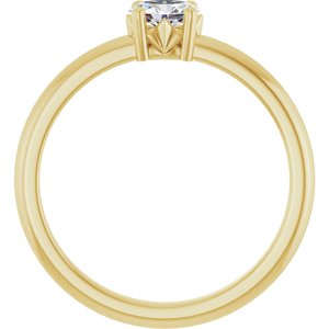 18K Yellow Gold 5x3.5 mm Oval Ring Mounting – image 3