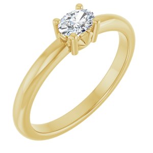 14K Yellow Gold 5x3.5 mm Oval Ring Mounting