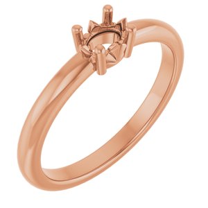 14K Rose Gold 5x3.5 mm Oval Ring Mounting – image 2