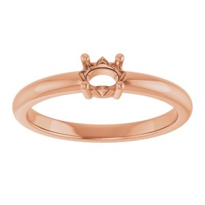 14K Rose Gold 5x3.5 mm Oval Ring Mounting – image 6
