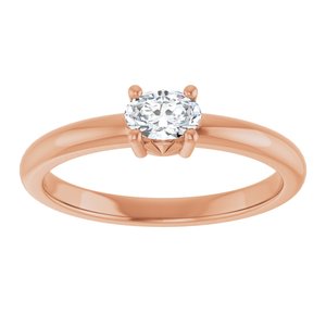 14K Rose Gold 5x3.5 mm Oval Ring Mounting – image 5