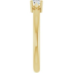 14K Yellow Gold 5x3.5 mm Oval Ring Mounting – image 7