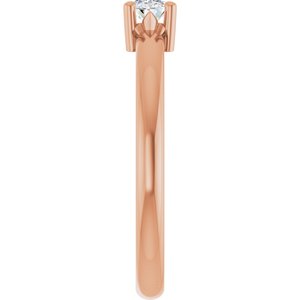 10K Rose Gold 5x3.5 mm Oval Ring Mounting – image 7