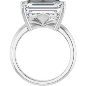 Continuum Sterling Silver 14x10 mm Emerald Ring Mounting – image 3