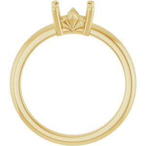 10K Yellow Gold 5.5x5.5 mm Square Ring Mounting – image 4