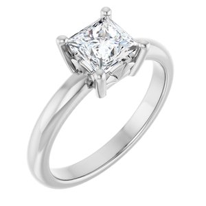 Continuum Sterling Silver 5.5x5.5 mm Square Ring Mounting