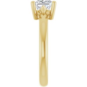10K Yellow Gold 5.5x5.5 mm Square Ring Mounting – image 7