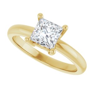 10K Yellow Gold 5.5x5.5 mm Square Ring Mounting – image 8