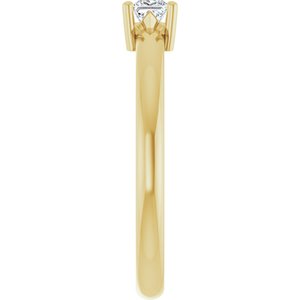 10K Yellow Gold 3x3 mm Square Ring Mounting – image 7