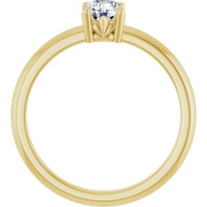 14K Yellow Gold 4.8 mm Round Ring Mounting – image 3