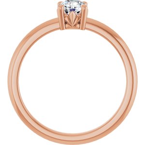 14K Rose Gold 4.8 mm Round Ring Mounting – image 3