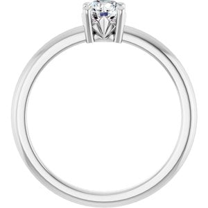 Sterling Silver 4.8 mm Round Ring Mounting – image 3