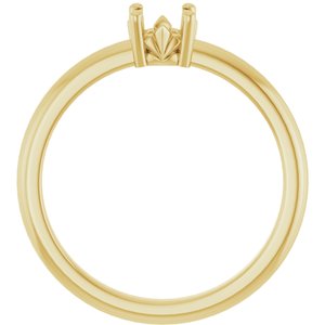 14K Yellow Gold 4.8 mm Round Ring Mounting – image 4