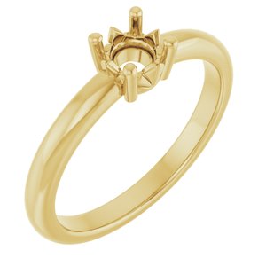 10K Yellow Gold 4.8 mm Round Ring Mounting – image 2