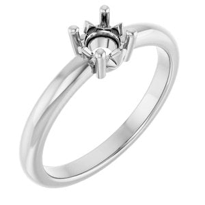 Continuum Sterling Silver 4.8 mm Round Ring Mounting – image 2