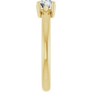 10K Yellow Gold 4.8 mm Round Ring Mounting – image 7