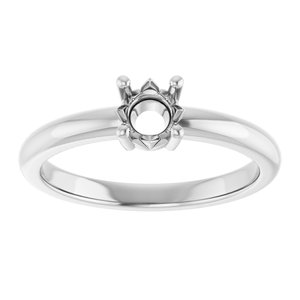 Continuum Sterling Silver 4.8 mm Round Ring Mounting – image 6