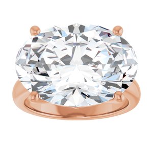 10K Rose Gold 18x13 mm Oval Ring Mounting – image 5