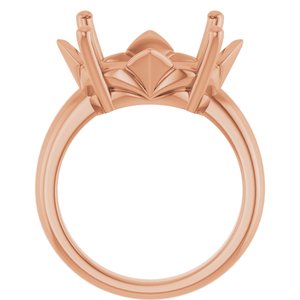 10K Rose Gold 18x13 mm Oval Ring Mounting – image 4