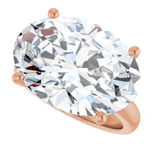 10K Rose Gold 18x13 mm Oval Ring Mounting – image 8