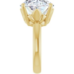 10K Yellow Gold 18x13 mm Oval Ring Mounting – image 7
