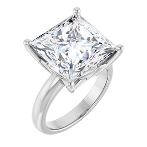 10K X1 White Gold 12x12 mm Square Ring Mounting