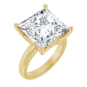 10K Yellow Gold 12x12 mm Square Ring Mounting