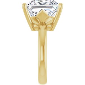10K Yellow Gold 12x12 mm Square Ring Mounting – image 7