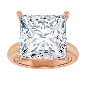 14K Rose Gold 12x12 mm Square Ring Mounting – image 5
