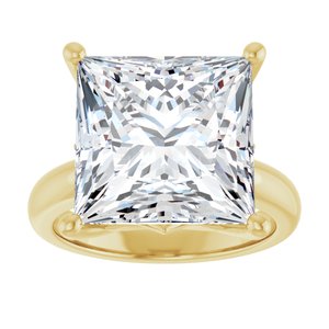 10K Yellow Gold 12x12 mm Square Ring Mounting – image 5