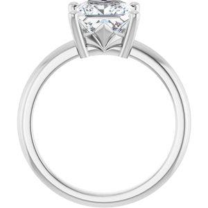 10K White Gold 7x7 mm Square Ring Mounting – image 3