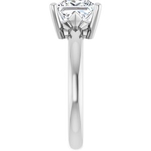 Platinum 7x7 mm Square Ring Mounting – image 7