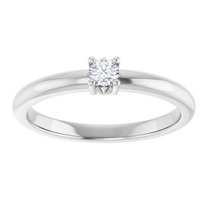 Continuum Sterling Silver 3 mm Round Ring Mounting – image 5
