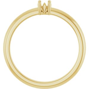 10K Yellow Gold 3 mm Round Ring Mounting – image 4